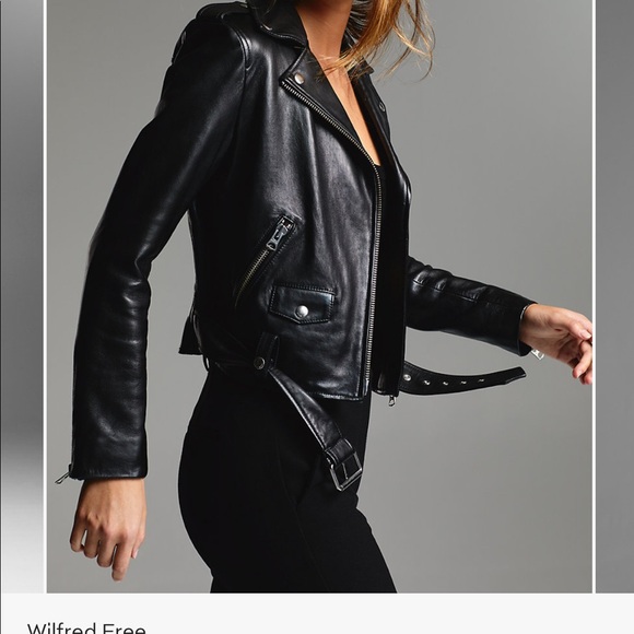 Aritzia Wilfred Free Lennon Leather Jacket - Picture 7 of 10